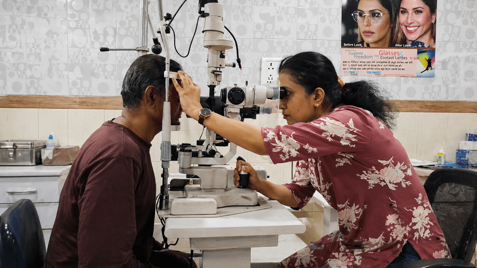 Ophthalmology department at Sanjivani Hospital.